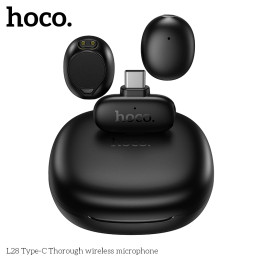 Микрофон HOCO L28 петличный беспроводной Type-C черный