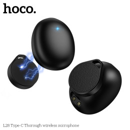 Микрофон HOCO L28 петличный беспроводной Type-C черный
